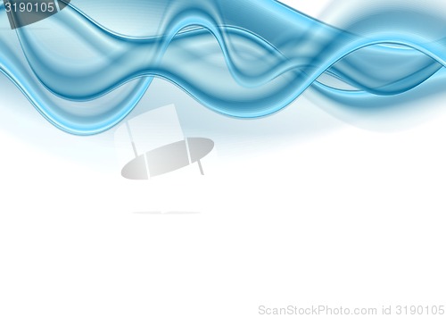 Image of Bright blue waves abstract background