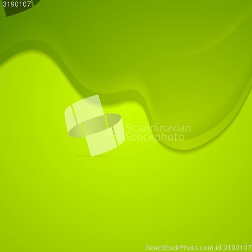 Image of Abstract green wavy background