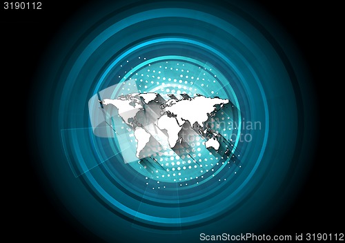 Image of Dark blue hi-tech background