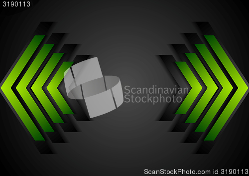 Image of Green arrows geometry corporate background