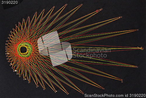 Image of Display of colorful threads