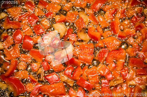 Image of Roasting in butter slices of sweet pepper