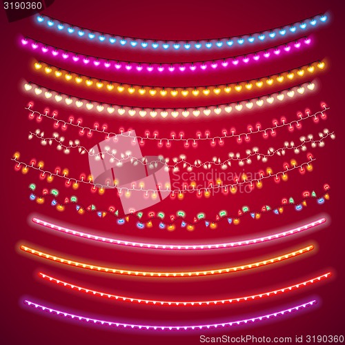 Image of Valentines Lights Decorations Set