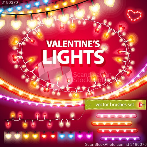 Image of Valentines Lights Decorations Set