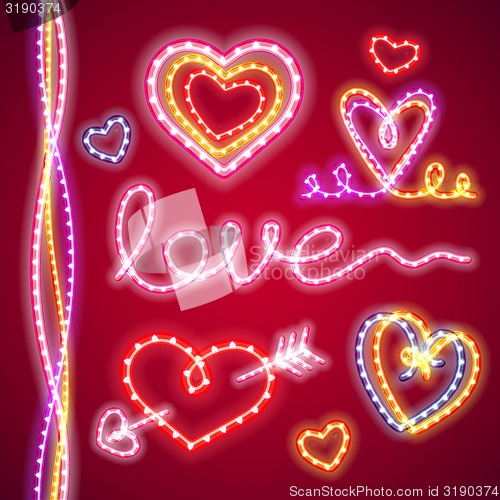 Image of Valentines Neon Hearts