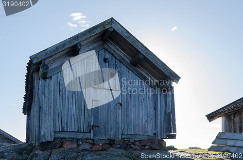 Image of very old boathouse