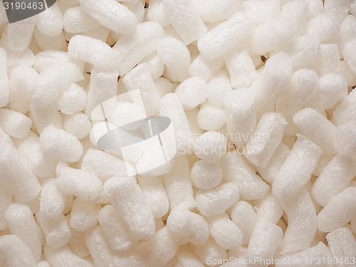 Image of White polystyrene beads background