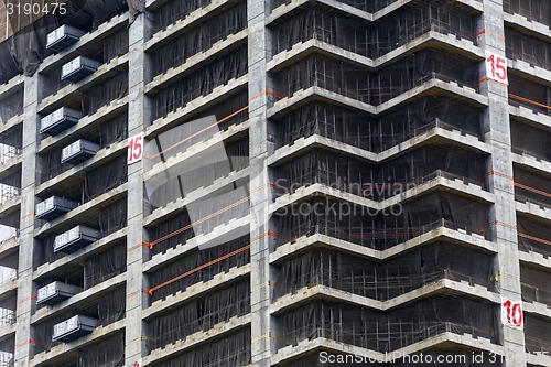 Image of Crane and building construction site