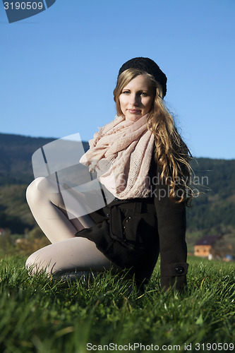 Image of Young woman in French style