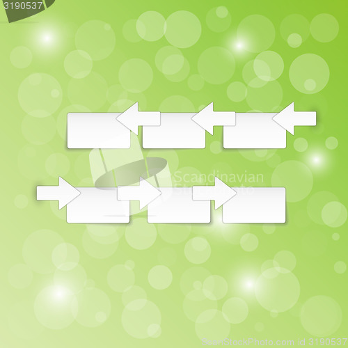 Image of background with blank paper blocks and arrows