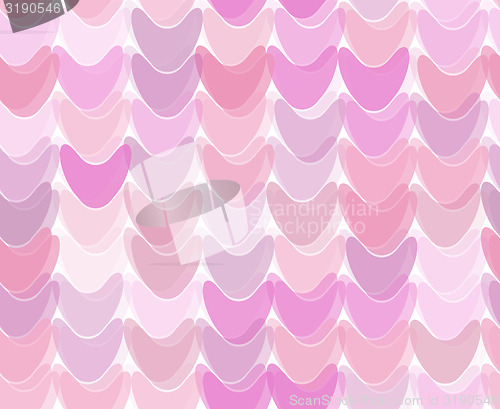 Image of seamless pattern with deformed hearts or tubs