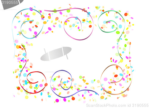 Image of confetti and spirals