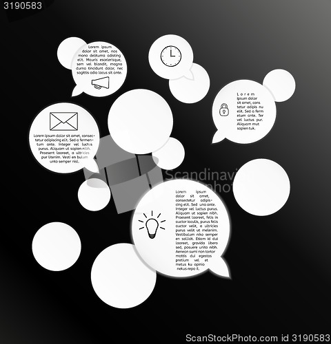 Image of Vector circles and speak bubbles infographic template