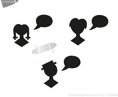 Image of silhouette speak bubble