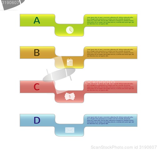 Image of four labels with informations
