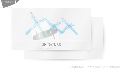 Image of paper with unknown crosses signature