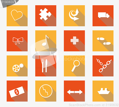 Image of vector collection of flat icons