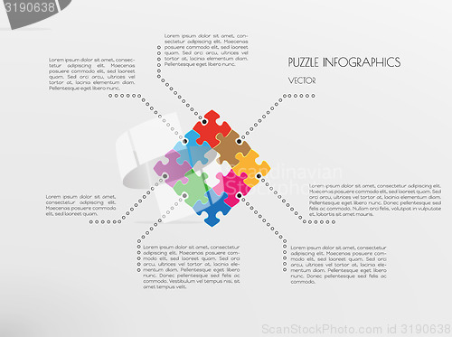 Image of infographic puzzle vector