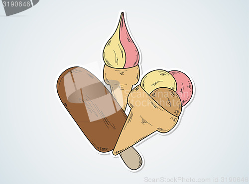 Image of sketch of the ice cream