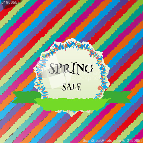 Image of spring sale colorful vector background