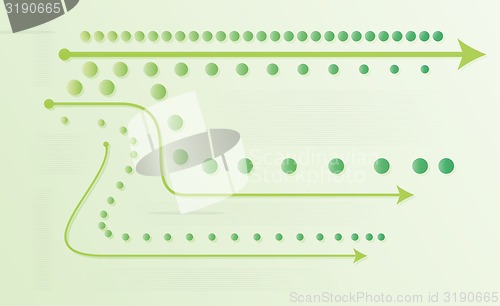 Image of abstract arrows and balls