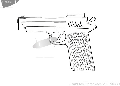 Image of sketch of the gun