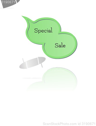 Image of speak bubble with special sale