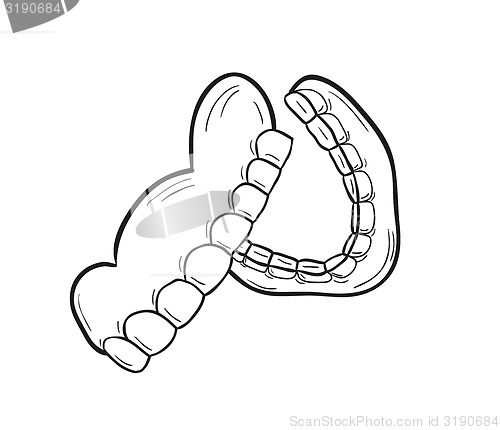 Image of sketch of the denture