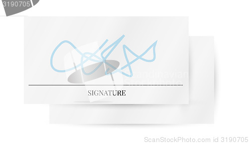 Image of paper with signature