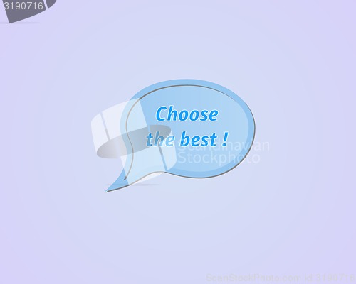 Image of speak bubble - choose the best