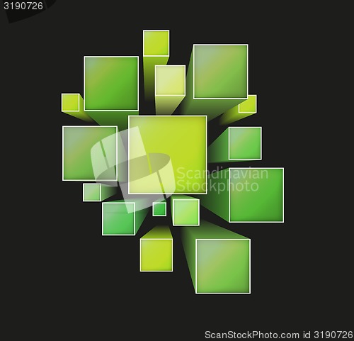 Image of three dimensional squares