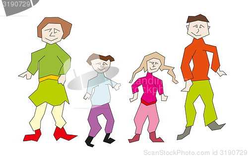 Image of sketch of the family