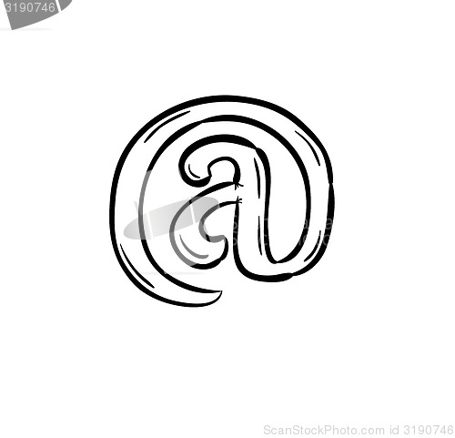 Image of sketch of the e-mail sign