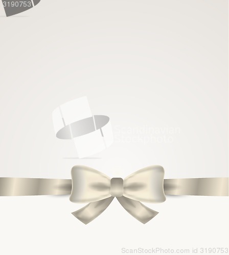 Image of silver ribbon with bow