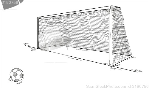 Image of football ball and goal