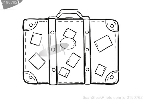 Image of sketch of the suitcase