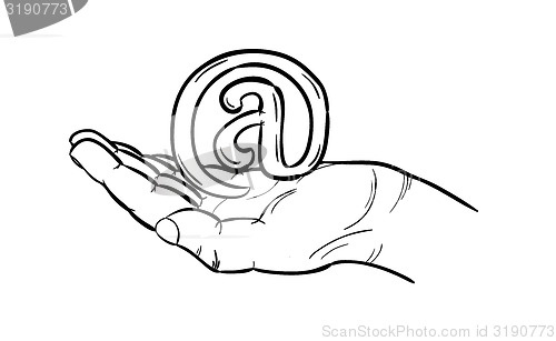 Image of sketch of the e-mail sign