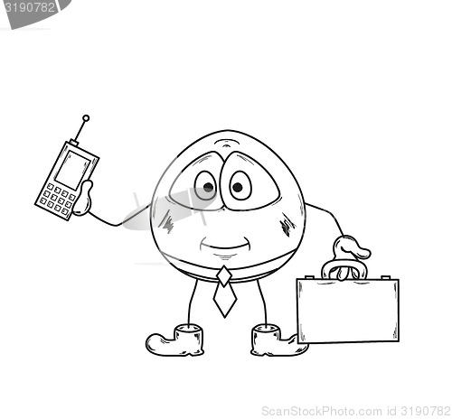 Image of emoticon businessman sketch