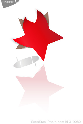 Image of red star with bent corners