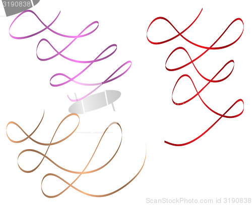 Image of twisted shining ribbons