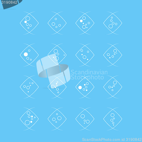 Image of vector collection of flat bubbles icons