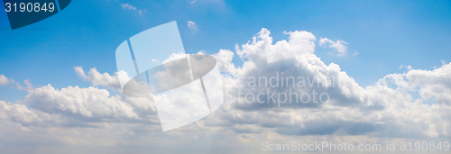 Image of blue sky with white clouds
