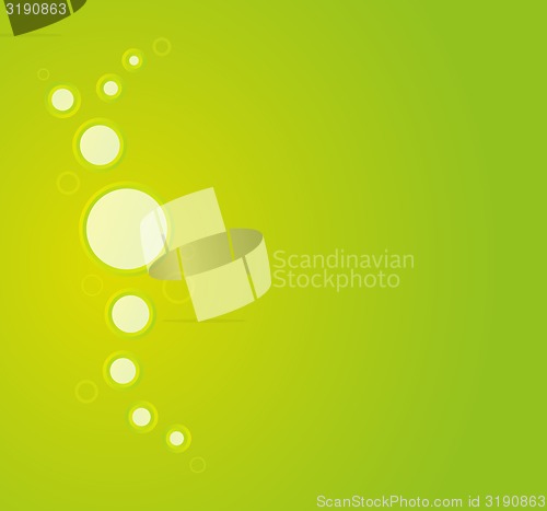 Image of circles on the green background