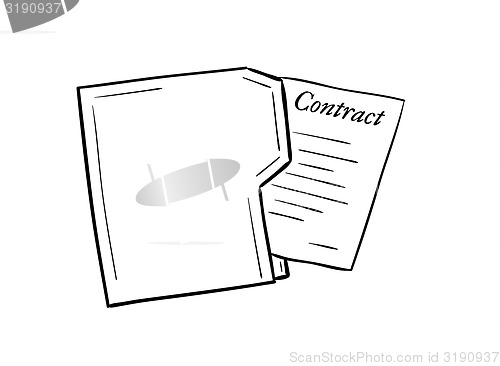 Image of folder with contract paper