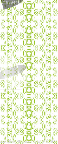 Image of abstract sketch green seamless pattern
