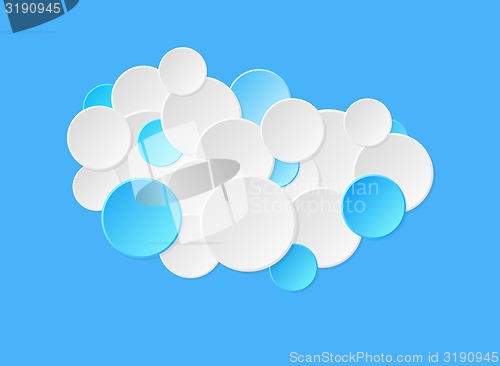 Image of gradient circles in blue color