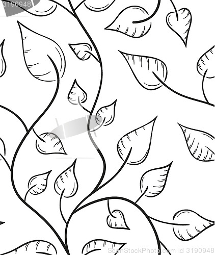 Image of leaves seamless pattern