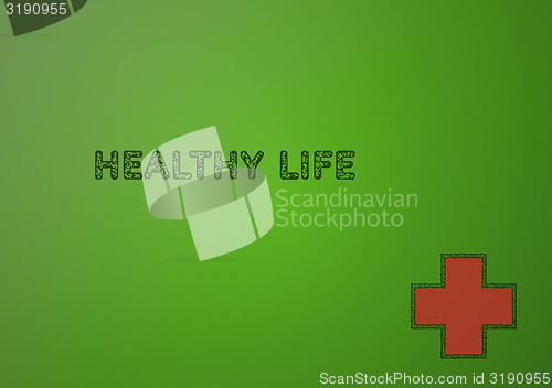 Image of stamp with healthy life