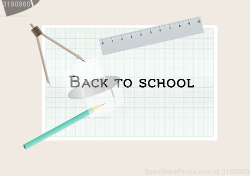 Image of back to school with geometry tools
