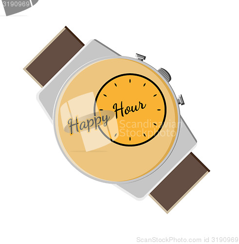 Image of happy hour background with watch